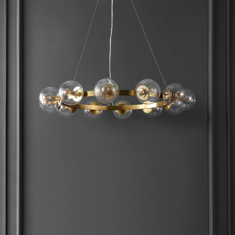Rylian 12 Light 38" Chandelier - CHA4063 - Brass - Safavieh