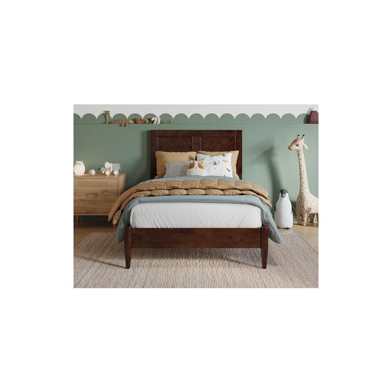 AFI Furnishings Berkshire Twin Solid Wood Low Profile Platform Bed in Walnut