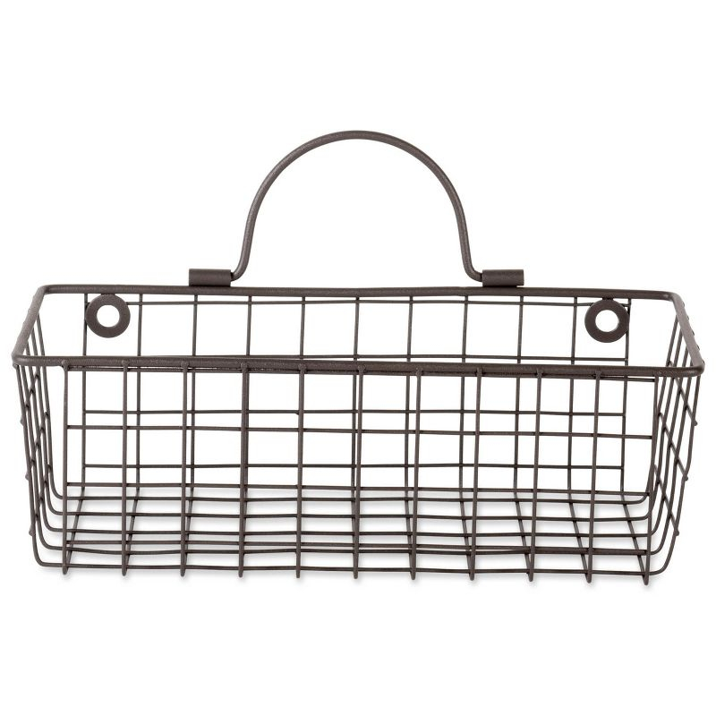 Asst Rustic Bronze Wire Wall Basket Set/2