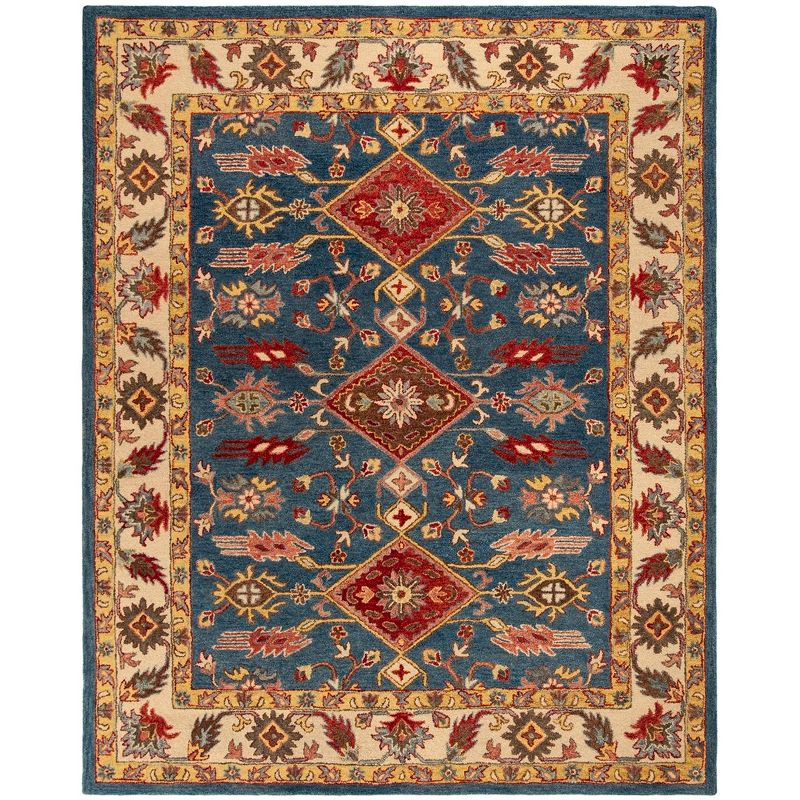 Antiquity AT506 Hand Tufted Area Rug - Blue/Red - 6'x9' - Safavieh.