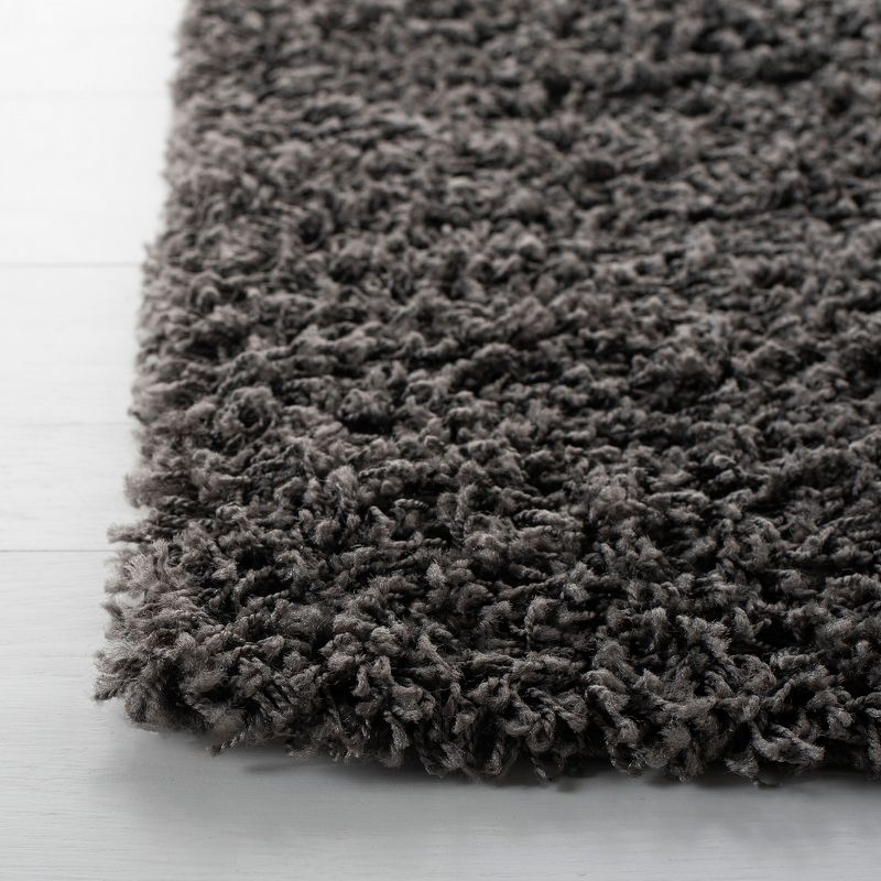 Athens Shag SGA119 Power Loomed Indoor Runner Rug - Dark Grey - 2'3"x8' - Safavieh