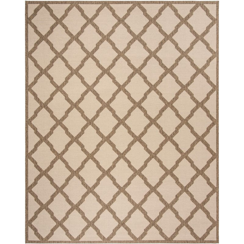 Beach House BHS122 Power Loomed Indoor/Outdoor Area Rug - Cream/Beige - 9'x12' - Safavieh