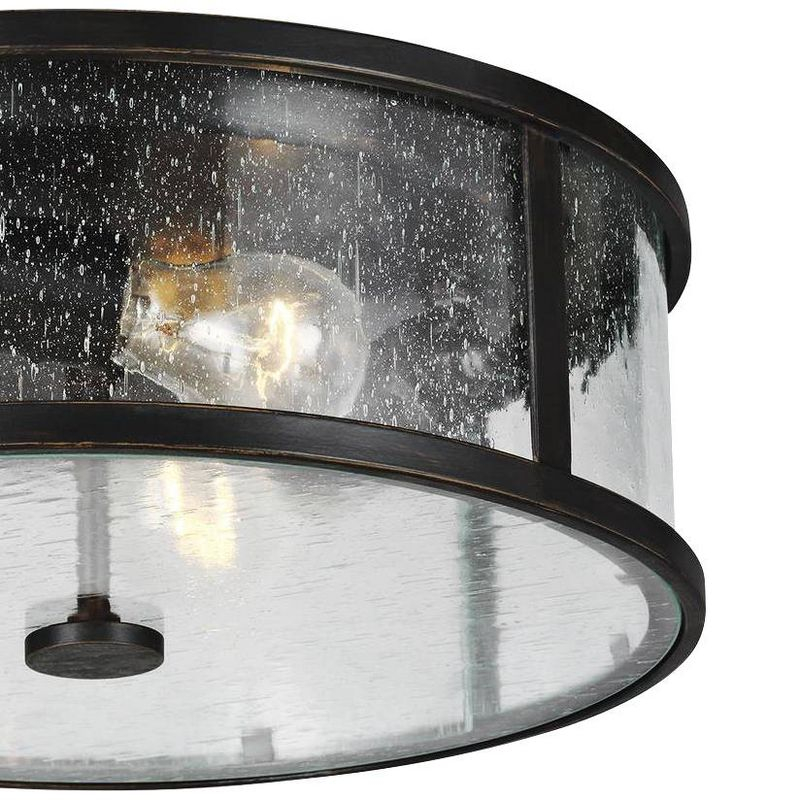 Generation Lighting Dakota 14" Espresso 3-Light Outdoor Ceiling Light