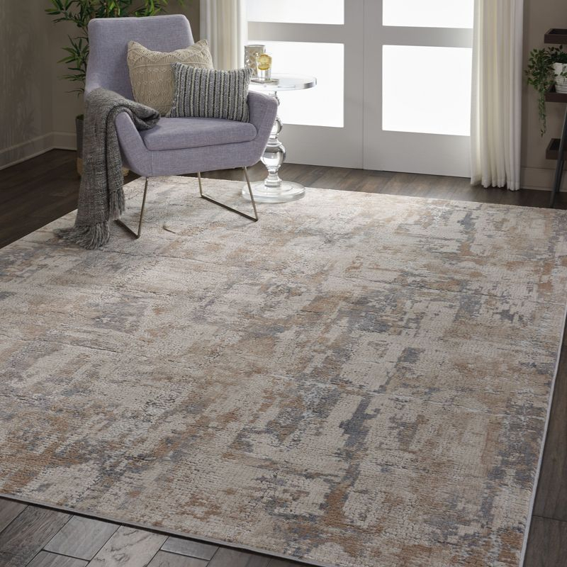 Nourison Rustic Textures Contemporary Indoor Area Rug Beige/Grey 7'10" x 10'6"