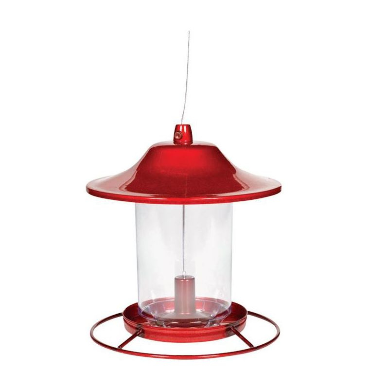Perky-Pet Wild Bird 2 lb Metal/Plastic Panorama Bird Feeder 1 ports Model No 312R (Case of 2)
