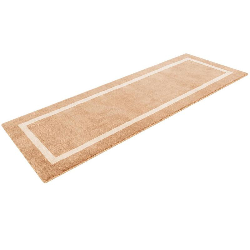 Jill Zarin Natural Wool Collection Area Rug - Somerset (2'  x 6' 1" Runner Latte Brown/Ivory)