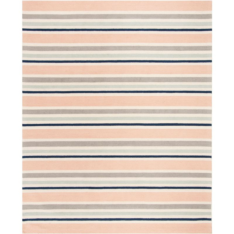 Safavieh Kids Multi Stripe SFK916 Hand Tufted Indoor Area Rug - Ivory/Multi - 8'x10' - Safavieh