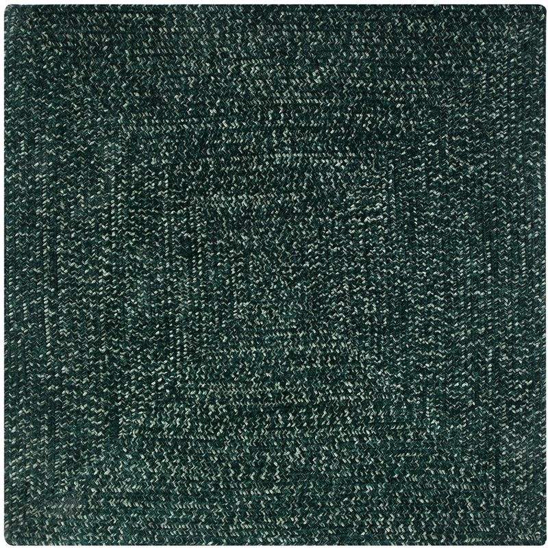 72" x 72" Chenille Tweed Collection Diluth & Emerald Reversible Indoor Area Utility Square Rug - Better Trends