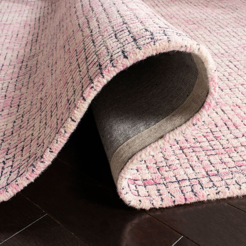 Abstract ABT473 Hand Tufted Area Rug - Ivory/Pink - 6' X 6' Square - Safavieh.