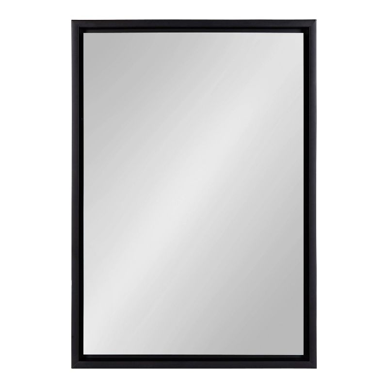 18" x 24" Evans Rectangle Wall Mirror Black - Kate & Laurel: Modern Vanity Decor, Wall Mount