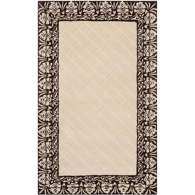 Total Performance Harrison TLP755 Hand Hooked Indoor Accent Rug - Ivory/Chocolate - 3'x5' - Safavieh