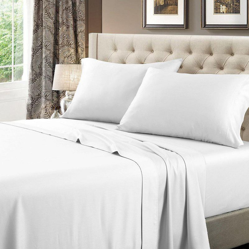 Egyptian Linens Solid 600 Thread Count Sheets Set White California King
