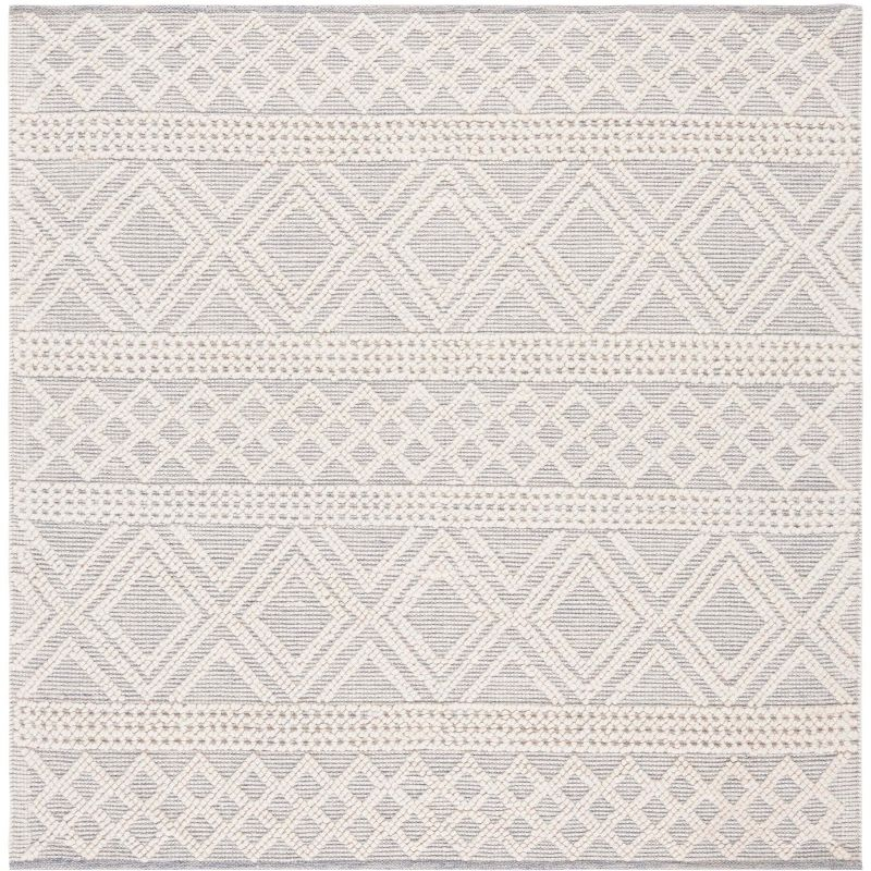 Natura NAT830 Hand Woven Area Rug - Ivory/Blue - 6'x6' - Safavieh.