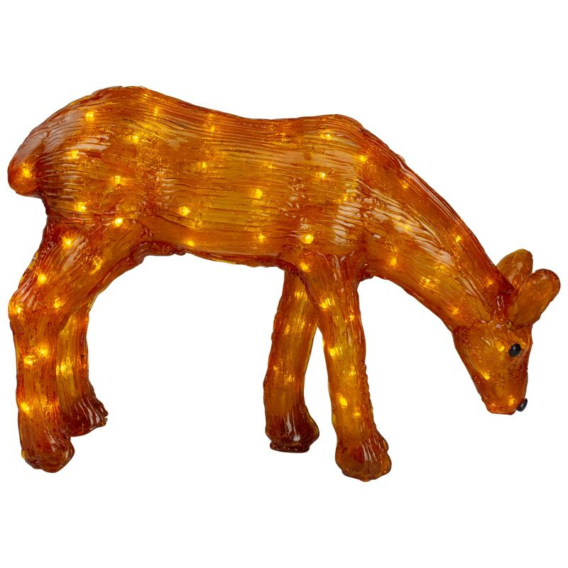 Northlight LED Lighted Commercial Grade Acrylic Reindeer Outdoor Christmas Decoration - 22" - Warm White Lights