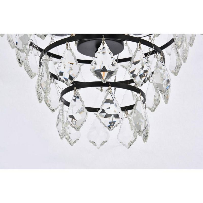 Elegant Lighting Ella 14 inch flush mount in black