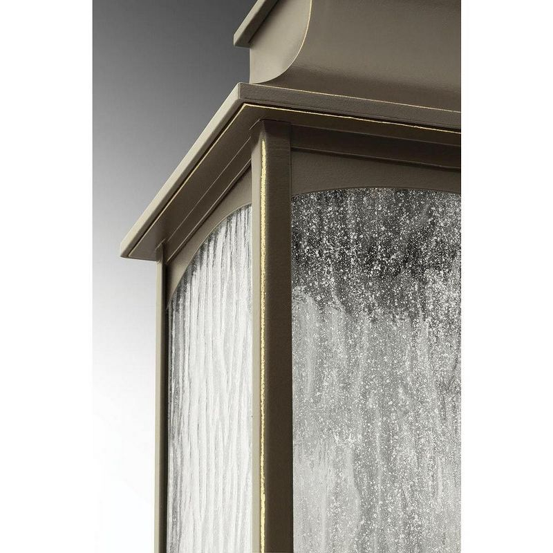 Progress Lighting Maison 1-Light Wall Lantern, Oil Rubbed Bronze, Clear Seeded Glass