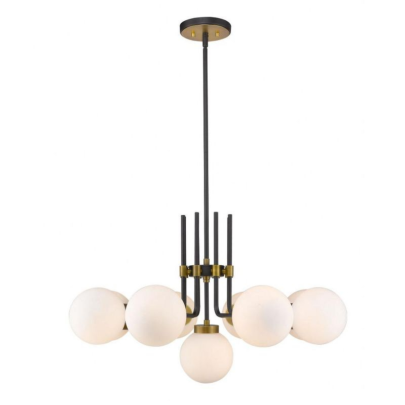 Z-Lite Parsons 9 - Light Chandelier in  Matte Black/Olde Brass