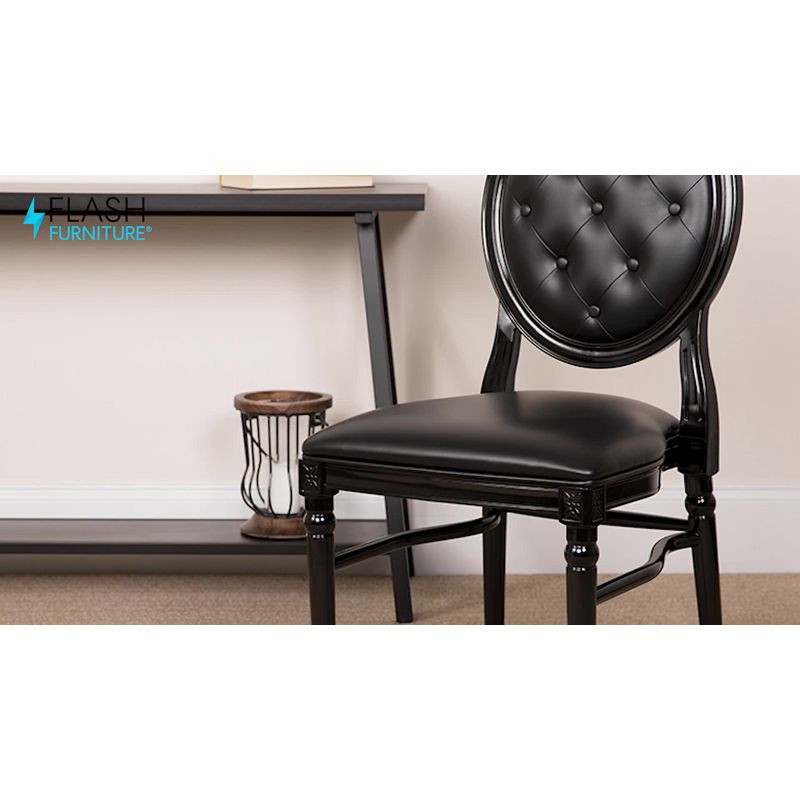 Flash Furniture HERCULES Series 900 lb. Capacity King Louis Chair with White Vinyl Back and Seat and White Frame