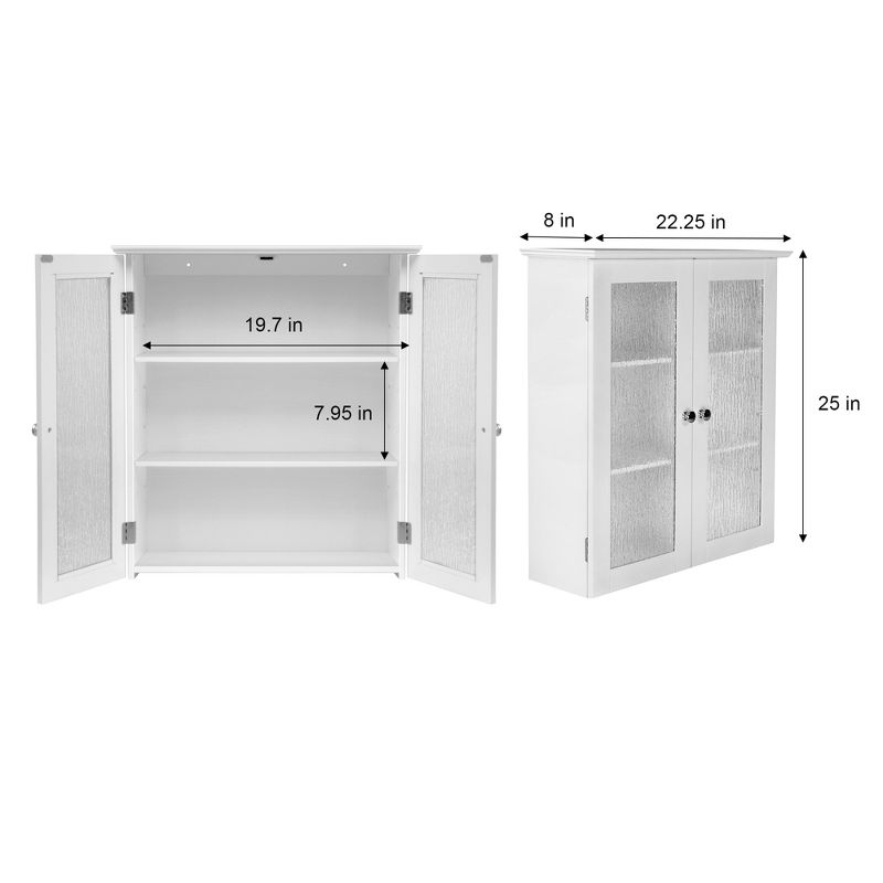 Teamson Home Connor 22.24" x 25" 2-Door Removable Wall Cabinet, White