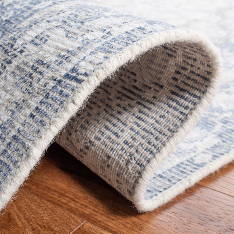 Restoration Vintage RVT705 Hand Loomed Indoor Area Rug - 6'x6' - Ivory/Blue - Safavieh