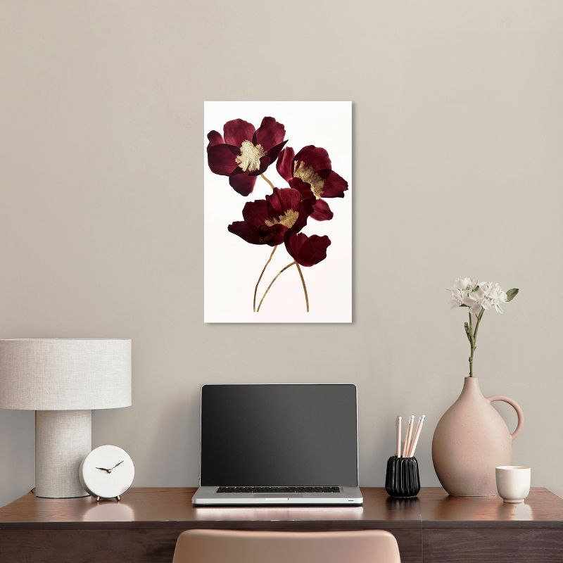 Art Remedy Wine Flowers Floral Fine Wall Art, 16" x 24", Gallery Wrapped