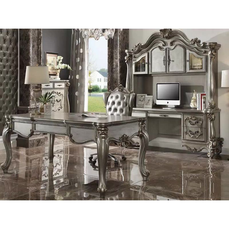 Versailles Computer Desk & Hutch with File Storage, Claw Feet - Acme Furniture