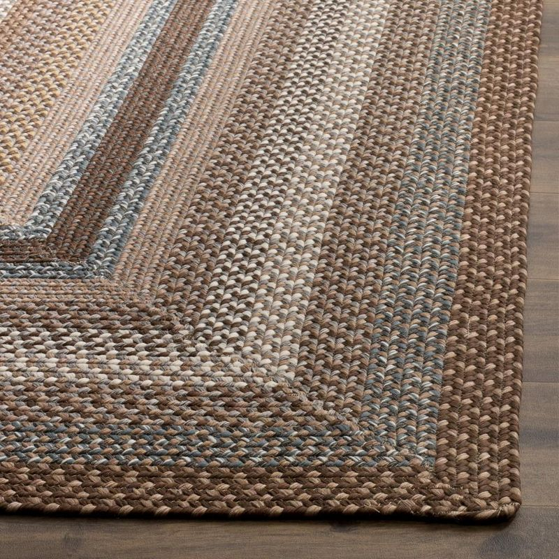 Braided BRD313 Hand Woven Runner Rug - Brown/Multi - 2'3"x14' - Safavieh.