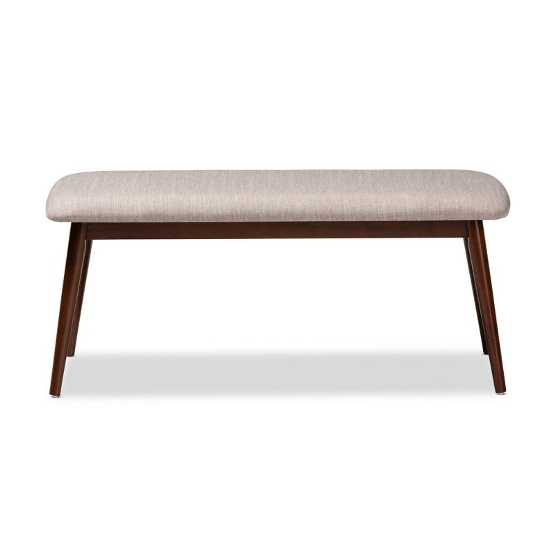 Flora Bench Light Gray/Espresso - Baxton Studio
