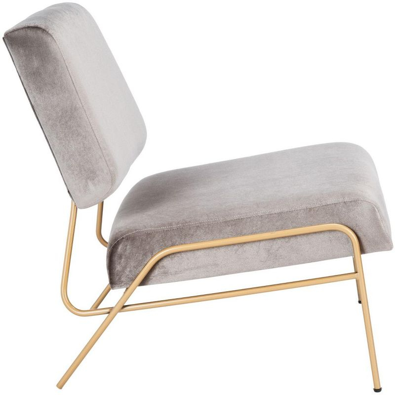 Romilly Velvet Accent Chair - Hazelwood/Gold - Safavieh