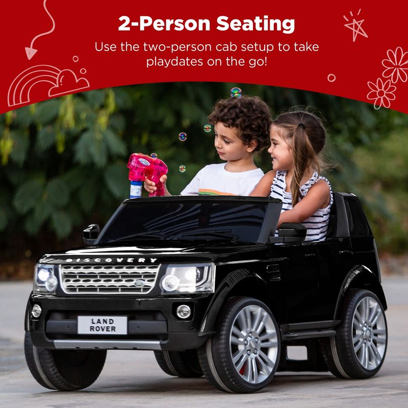Best Choice Products 12V 3.7 MPH 2-Seater Licensed Land Rover Ride On Car Toy w/ Parent Remote Control - Black