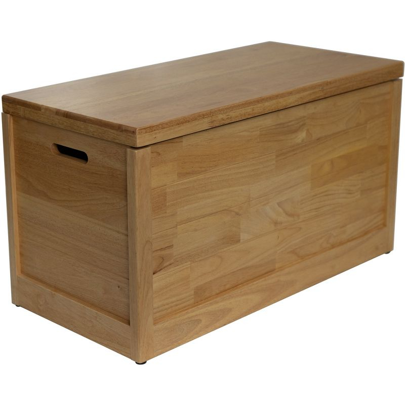 eHemco Heavy-duty Solid Hardwood Blanket Chest, Storage Trunk, Natural