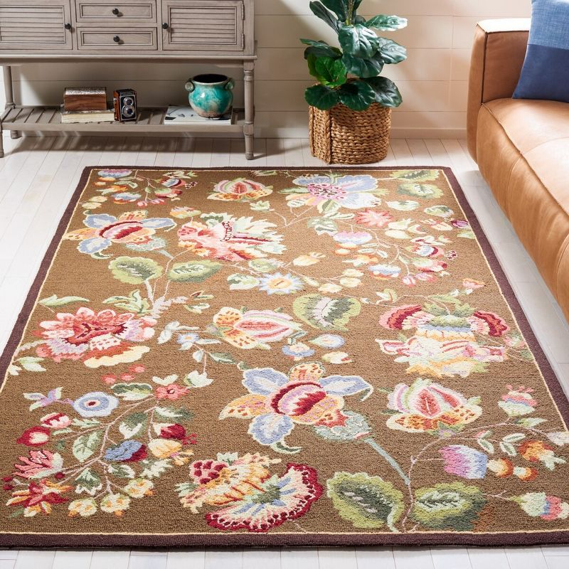 Chelsea HK331 Handmade Area Rug - 5'3"x8'3" - Brown - Safavieh
