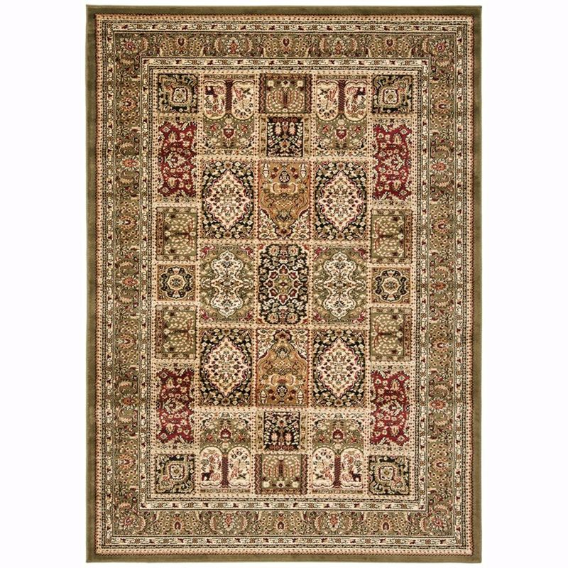 Lyndhurst LNH217 Power Loomed Area Rug - Multi/Green - 6'x9' - Safavieh.