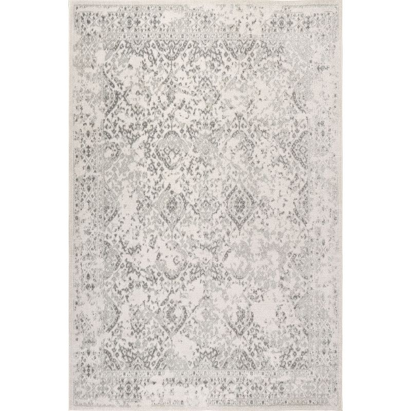 Nuloom Odell Medallion 10x13 Indoor Area Rug for Living Room Bedroom Dining Room Kitchen, Ivory/Grey