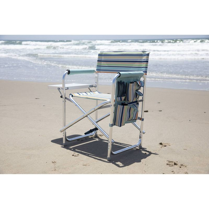 Picnic Time Sports Outdoor Portable Camp Chair with Side Table