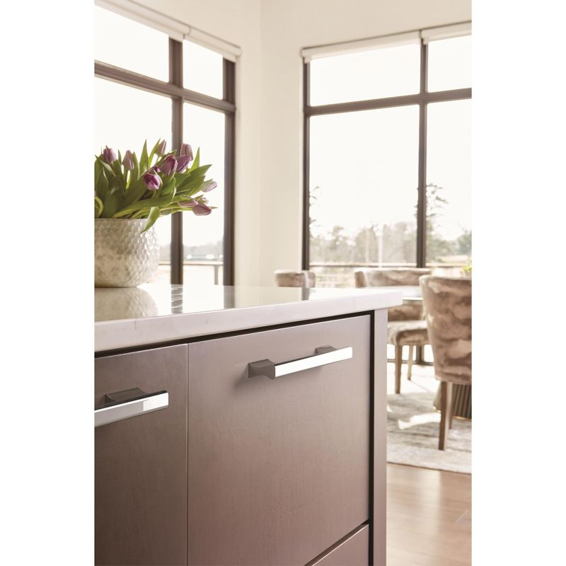 Amerock Status 6-5/16 inch (160mm) Center-to-Center Polished Chrome Cabinet Pull