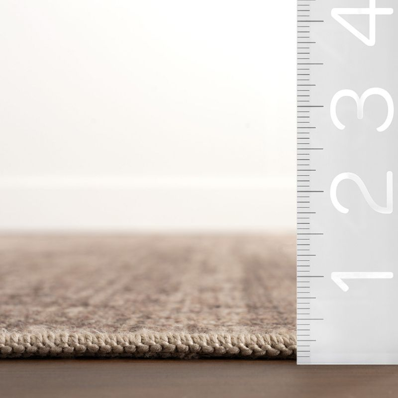 Nuloom Damira Solid Machine Washable Indoor Area Rug, 4' x 6', Brown