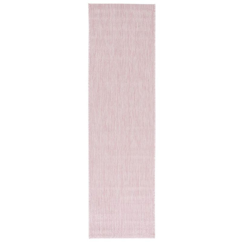 Courtyard CY8520 Power Loomed Indoor and Outdoor Runner Rug - Soft Pink/- - 2'3"x8' - Safavieh
