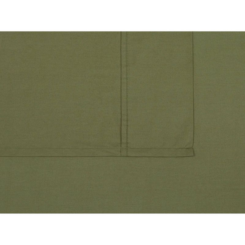 Twin Classic Cotton Solid Sheet Set Olive - Brooklyn Loom