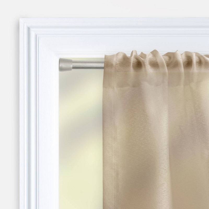 28"-48" Round Spring Tension Curtain Rod Nickel - Room Essentials™