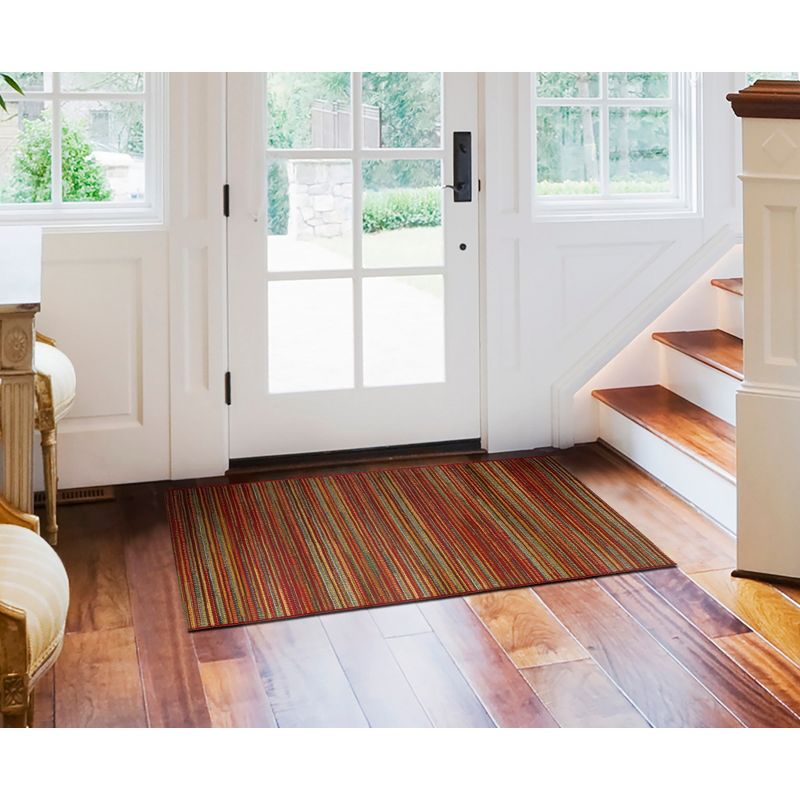 Liora Manne Marina Stripes Indoor/Outdoor Rug Saffron 2'7" x 4'3"