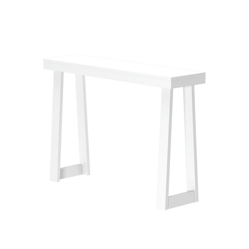 Plank+Beam 46.25” Solid Wood Console Table, Classic Farmhouse Style Sofa Table, Narrow Entryway Table for Hallway, White