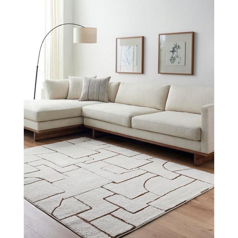 Mark & Day Kendl 2'7"x7'3" Runner Woven Indoor Area Rugs Ivory/Brown