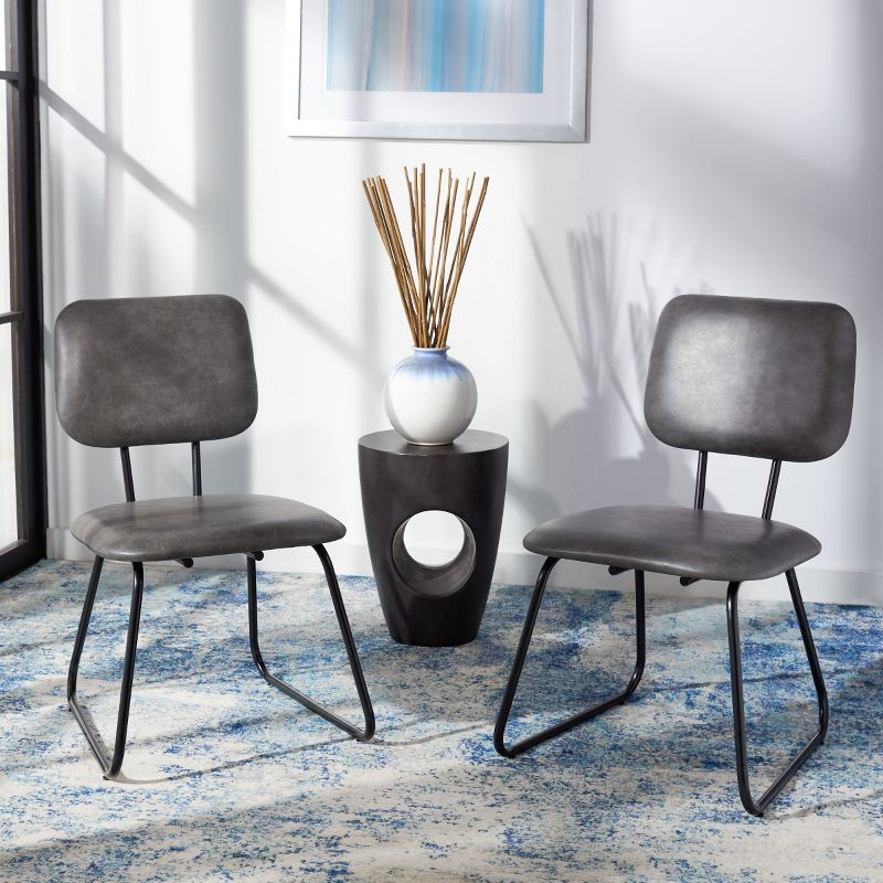 Chavelle Side Chair - ACH6205 - Set of 2 - Grey/Black - Safavieh