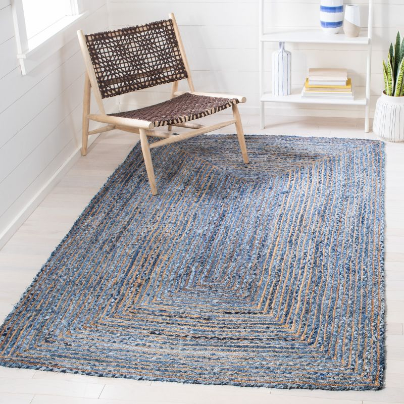 Cape Cod CAP202 Woven Indoor Area Rug - Blue/Natural - 5'x8' - Safavieh