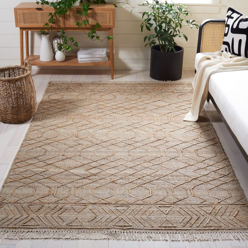 Natural Fiber NFB407 Hand Loomed Indoor Area Rug - Natural/Beige - 8'x10' - Safavieh