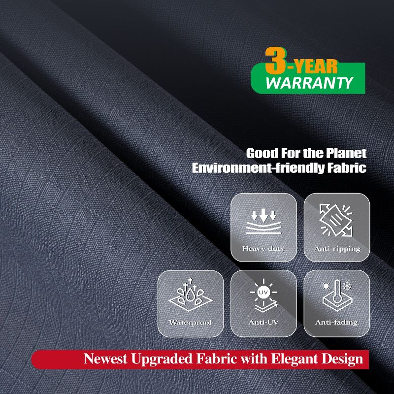 F&J Outdoors Premium Waterproof Outdoor Patio Rectangular Table Cover, 180" Wide