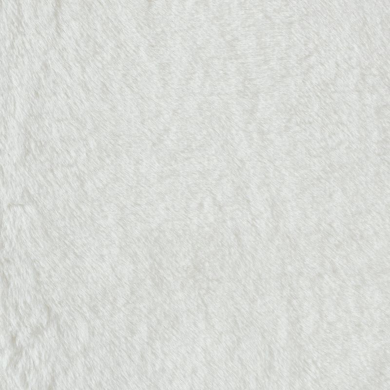 Kenneth Cole Reaction Faux Fur Throw Blanket Faux Fur (Solid -White)-50" X 60"