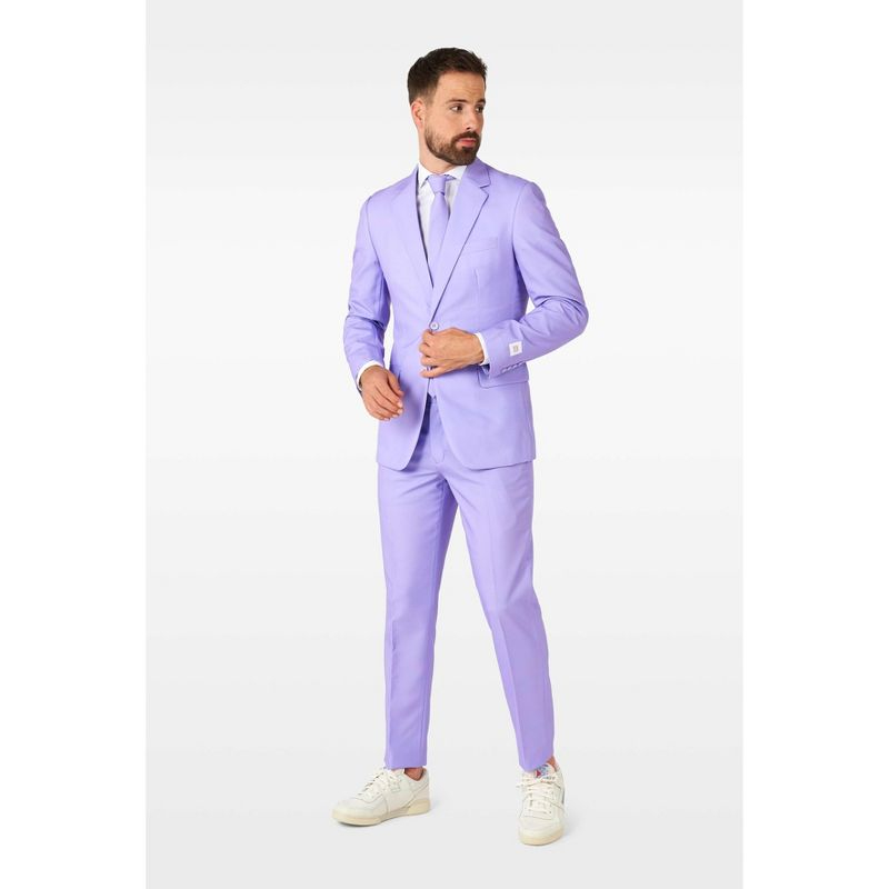 OppoSuits Solid Color Party Suits - Colorful Outfits for Prom, Weddings, Bachelor Parties - Lavender  - Size 50