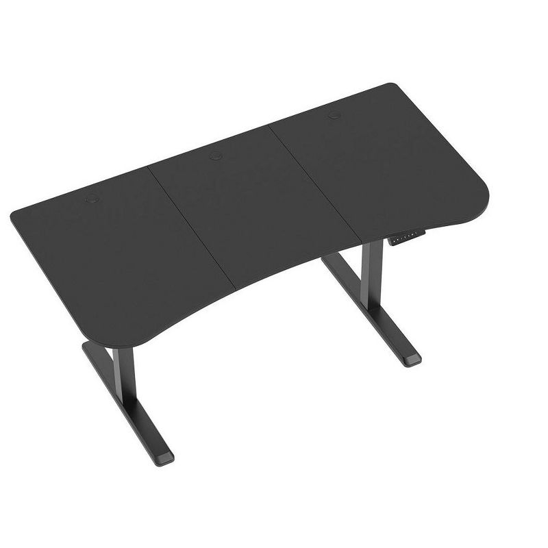 Monoprice Pre-Drilled 3-piece Sit-Stand Desk Table Top 63 Inches Wide - Black, Custom Sized For Motorized And Manual Crank Height Adjustable Desk